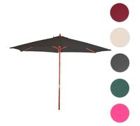 Parasol Florida, Parasol De Jardin, Parasol De Marché, Ø 3m Polyester/Bois 6kg Anthracite Gris