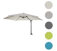 Mendler Parasol mural Casoria 3 m inclinable polyester alu/acier 9 kg crème