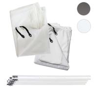Paroi Latérale Pour Pergola Hwc-J32, Set De 4 Pièces + Moustiquaire Pavillon Paroi De Remplacement 4x3m Blanc Blanc