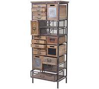 Armoire à pharmacie HWC-A43, commode, bois de sapin massif vintage look shabby 143x56x33cm