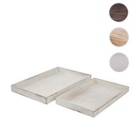 Mendler Plateau Décoration - Shabby Blanc