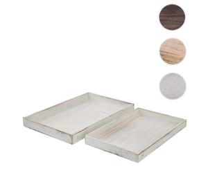 Mendler Plateau Décoration - Shabby Blanc