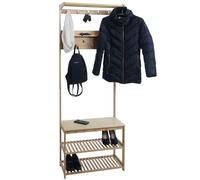 Mendler Porte-manteau sur pied bambou - Marron