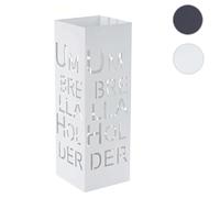 Mendler Porte-parapluies HWC-C78 carré 55 cm écriture Blanc