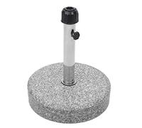Mendler Porte-parasol HWC-F92, support pour parasol, granit - 24kg, gris, rond