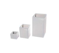 Mendler Pot de fleurs rotin - Blanc