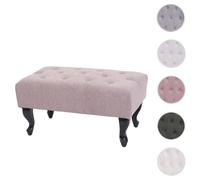 Mendler Pouf ottomane Chesterfield - Rose poudre