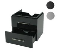 Premium Meuble sous-lavabo HWC-D16, meuble sous-lavabo Meuble de salle de bain, brillant 60cm noir