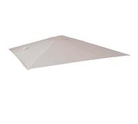 Mendler Revêtement de Rechange pour Parasol de Luxe HWC-A96 3x3m (Ø4,24m) Polyester 2,7kg - crème-Gris