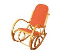 Mendler Rocking chair rétro tissu - Orange