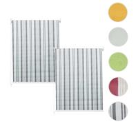 Mendler Set 2 Stores Enrouleur HWC-D52 100x160 - Gris/Blanc