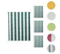 Mendler Set de 4 stores à enroulement latéral 120x230 cm - Vert/blanc