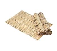 Mendler Set de Table, Ensemble 6 pièce HWC-C13, napperons, Bambou, Lavable 45x30cm - Marron Clair