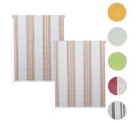 Mendler Stores enrouleurs HWC-D52 - 120x230 cm - Gris/Brun/Orange