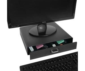 Mendler Surélévation de Moniteur HWC-L98 Boîte de Rangement avec tiroir 7x34x31cm