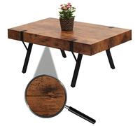 Table Basse Hwc-L54, Table De Salon Table D'appoint Table De Salon, Métal 43x110x60cm Chêne Sauvage Foncé Multicolore