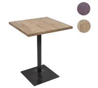 Mendler Table de bistrot 70x70 cm Bois et Métal