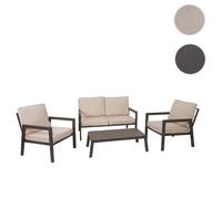 Garniture Hwc-L64, Salon De Jardin Garniture De Jardin Lounge-Set Canapé, Métal Rembourrage Crème-Blanc Gris