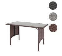 Mendler Table de jardin rectangulaire - Marron