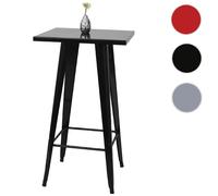 Table haute HWC-A73, métal, design industriel 105x60x60cm noir