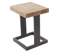 Mendler Tabouret HWC-A15 - Repose-pieds en sapin massif rustique 48x36x32 cm