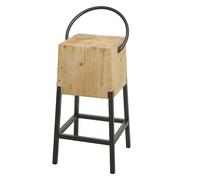 Mendler Tabouret de bar - Bois naturel
