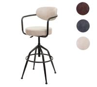 Mendler Tabouret de bar industriel - Beige