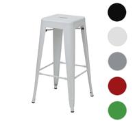 Mendler Tabouret de bar industriel - Blanc