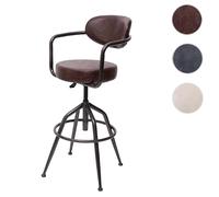 Mendler Tabouret de bar pivotant - Marron