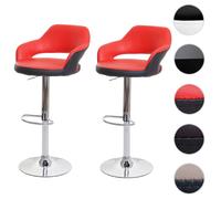 Mendler Tabouret de bar pivotant - Rouge