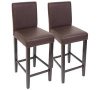 Mendler Tabouret de bar similicuir - Marron