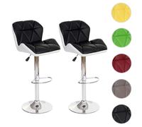 Mendler Tabouret de bar similicuir - Noir
