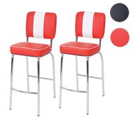 Mendler Tabourets de bar Avellino - Rouge