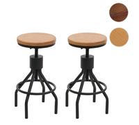 Mendler Tabourets de bar - Brun