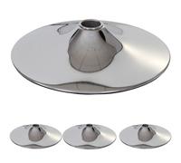 4x plateau de sol pour tabouret de bar / chaise pivotante / chaise de salle à manger, chrome Ø 38,5cm