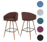 Mendler Tabourets de bar rétro - Marron