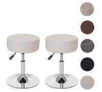 Mendler Tabourets pivotants relevables - Crème