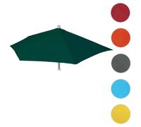 Housse De Rechange Pour Parasol Demi-Rond Parla, Housse De Rechange Pour Parasol, 300cm Tissu/Textile Uv 50+ 3kg Vert Vert