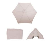 Mendler Housse de rechange pour parasol Florida Ø 3 m polyester 6 baleines crème