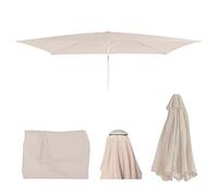 Mendler Housse de rechange pour parasol N23 2x3 m rectangulaire tissu 4,5 kg UV 50+ crème