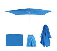 Mendler Housse de rechange pour parasol N23 2x3 m rectangulaire tissu 4,5 kg UV 50+ Bleu