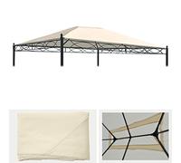 Mendler Toile de Rechange pour Pergola Cadiz 4x3m, Toit de pavillon de Jardin, crème