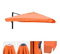Mendler Housse de remplacement pour parasol HWC-A96 avec rabat 3x4m (Ø5m) polyester 4 kg terre cuite
