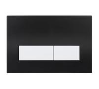 Mendorio Plaque de Commande WC, Compatible avec Geberit Sigma, UP300 et UP320, avec Double Chasse, Équipée d'un Set de Leviers de Chasse et d'un Cadre d'Installation.(Noir Mat & Blanc Mat Bouton)