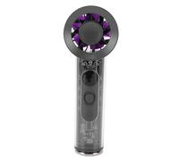 MENDUNER Ventilateur Portable Haute Vitesse avec Affichage LED | Boîtier Transparent, Ventilateur Portatif USB C Rechargeable de 3000 MAh pour le Refroidissement de Voyage (gris foncé)