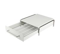 MENGDA Tiroir Capsule de Café - Rangement Support pour Dosette Machine à Café Nespresso - Distributeur Range Avec 1 Tiroir - Blanc/Noir (91A Blanc(Peut contenir 36 pièces))