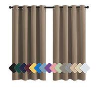 MENGH Occultants à Pattes 90x120cm Brun Clair Rideau Porte, Isolement Thermique Lavables Insonorisation Isolation, pour Chambre d'enfants