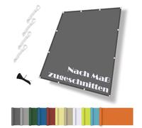 MENGH Tissu pour voile d'ombrage, Bordure de balcon avec œillets, Tissu pour marquise imperméable, Imprégné hydrofuge 95% de protection UV pour toit de balcon, terrasse, piscine Anthracite 2x4m