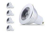 mengjay® 4 pièces GU10 3 W RGB Lumières colorées Tasse, avec télécommande, multi couleur clignotant étanche Lumière brillant