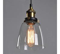 Mengjay Abat-jour en verre Style Industriel Vintage pour lampe, abat-jour en verre style campagne pour lampe à suspension lustre plafonnier pendentif lumière(Type D)